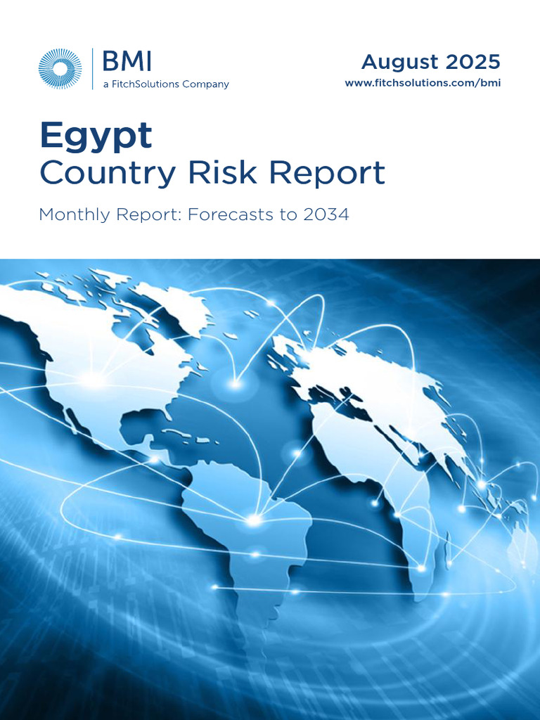 Egypt Country Risk Report August 2025 | PDF | Cost Of Living | Inflation