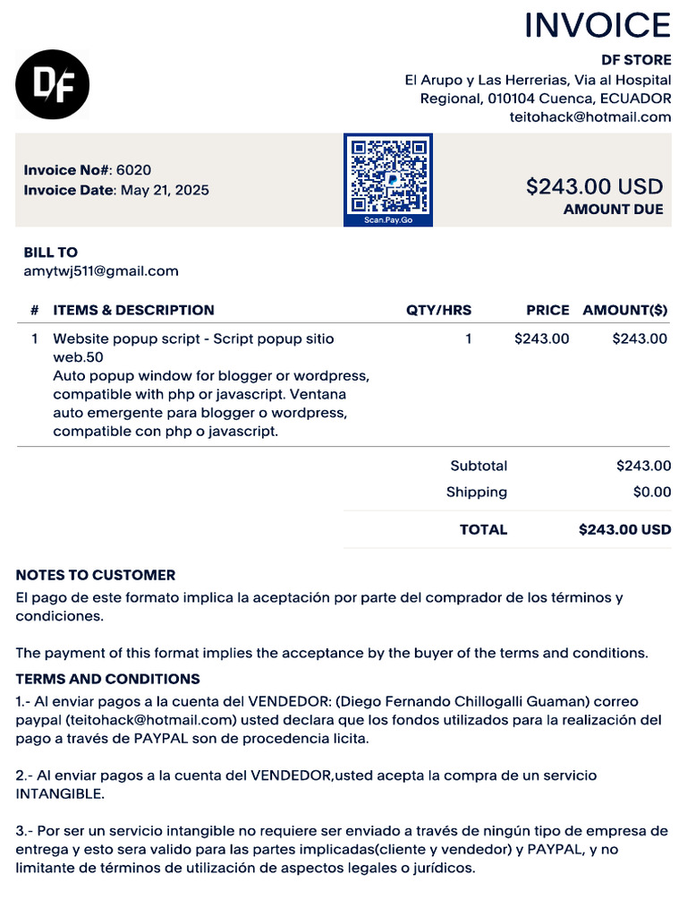 Invoice - 6020 | PDF