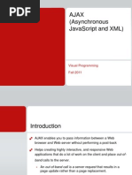 Ajax (Asynchronous Javascript and XML) : Visual Programming Fall 2011