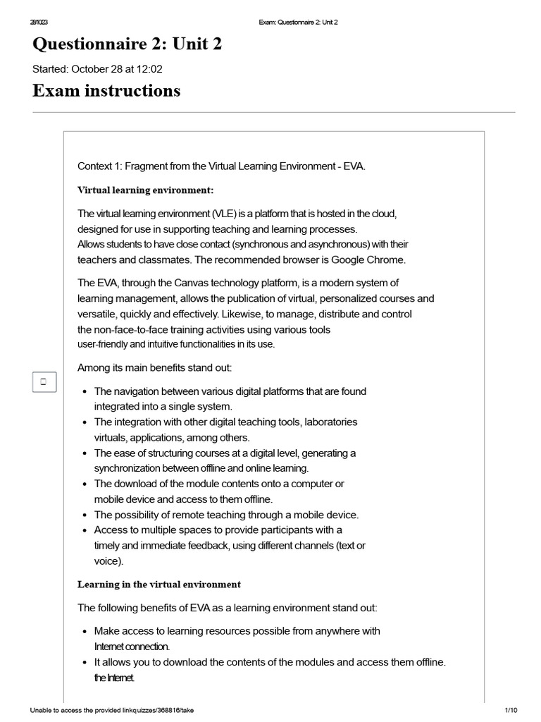 Benefits of Virtual Learning Environments | PDF | Educational ...