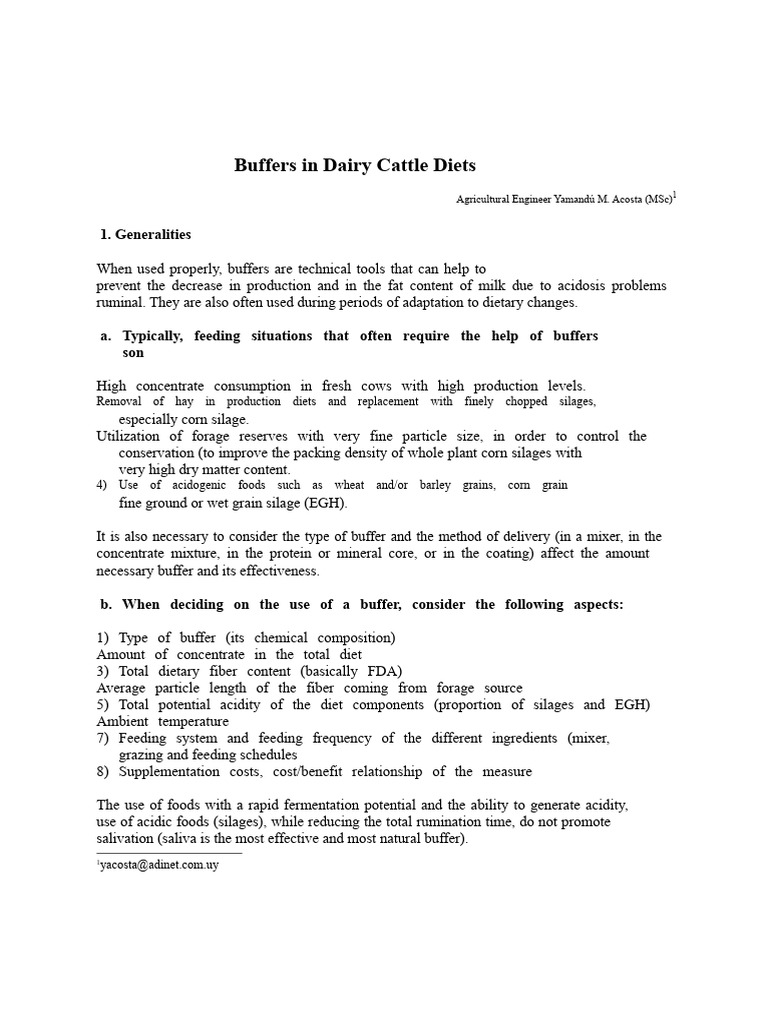 Best Buffers for Dairy Cows | PDF | Ruminant | Digestion