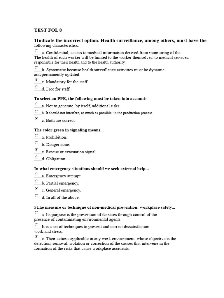 Test FOL | PDF | Personal Protective Equipment | Risk
