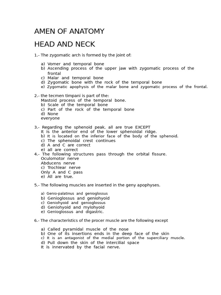 Anatomy of the Head and Neck Exam | PDF | Common Carotid Artery | Neck
