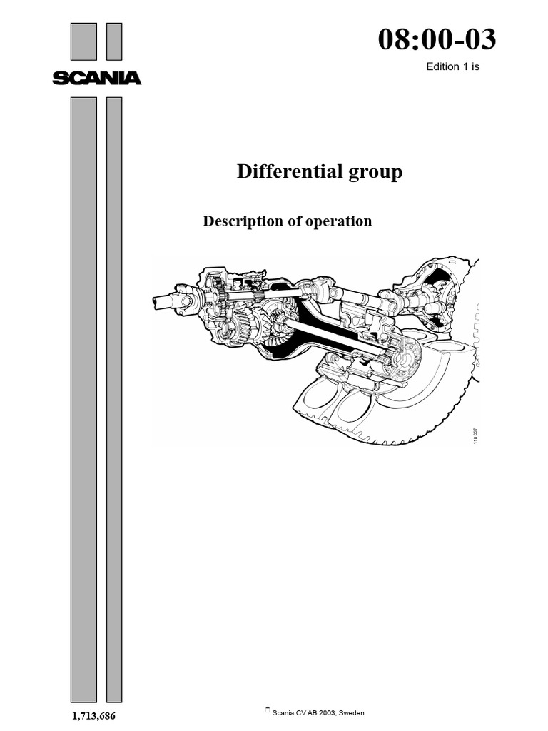 Scania Differential Group Overview | PDF | Axle | Gear