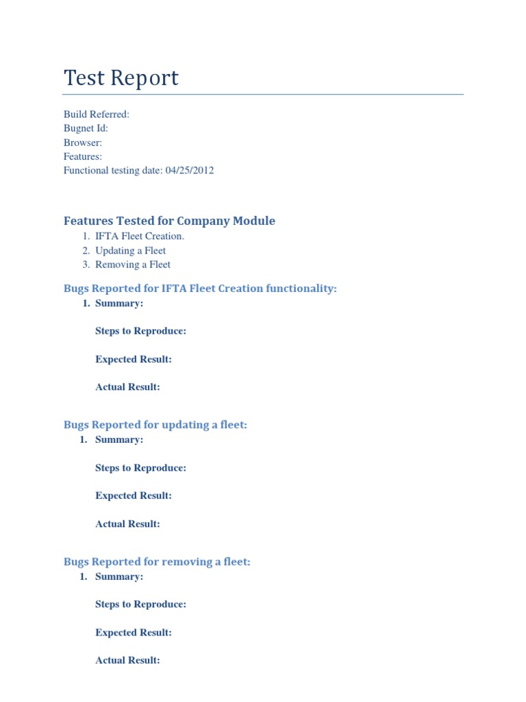 Test Report | PDF | Computers