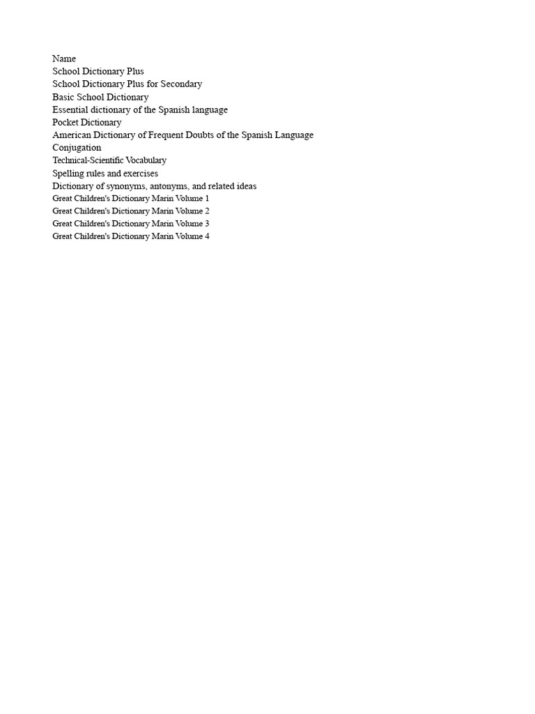 Dictionary | PDF