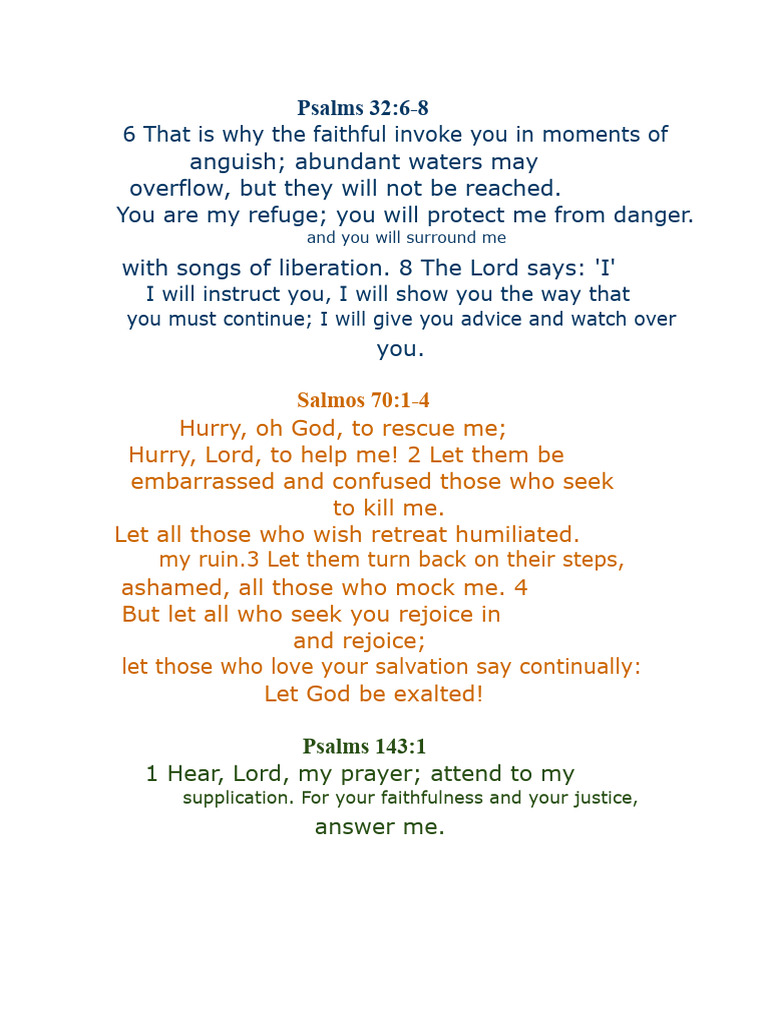 Psalms: Prayers for Deliverance | PDF | Mercy | Prayer