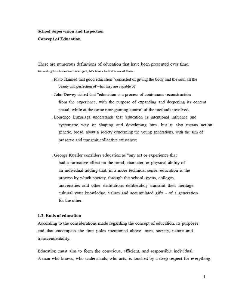Understanding School Supervision and Education | PDF | Knowledge | Teachers