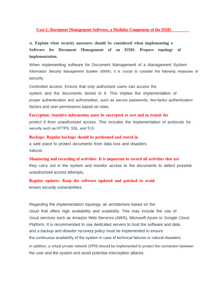 ISMS Document Management Software Guide | PDF | Security | Computer ...