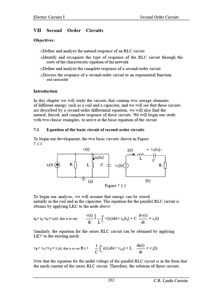 Solved Exercises RLC Second Order | PDF | Electrical Network ...