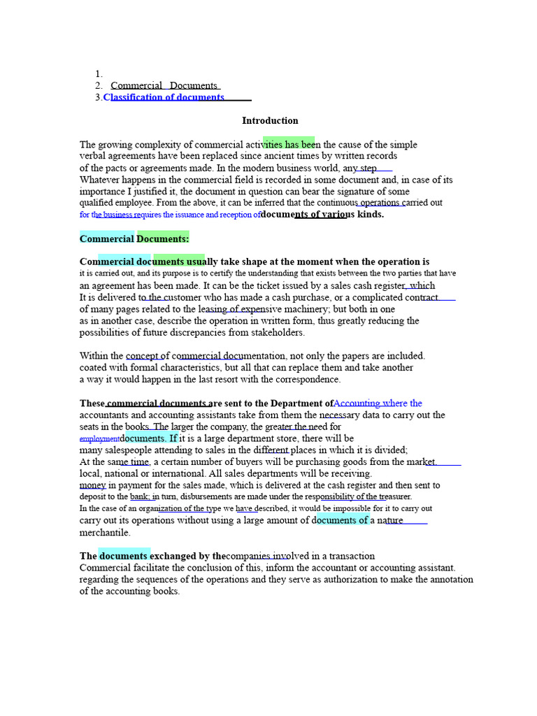Overview of Commercial Documents | PDF | Cheque | Guarantee