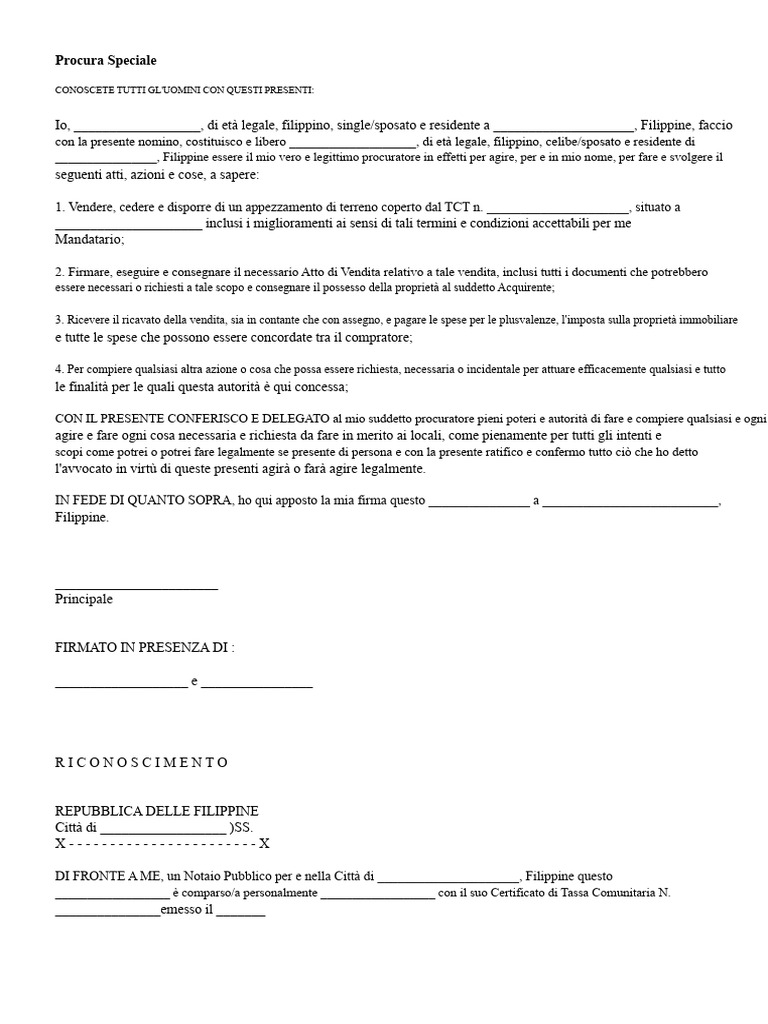 Procura Speciale | PDF
