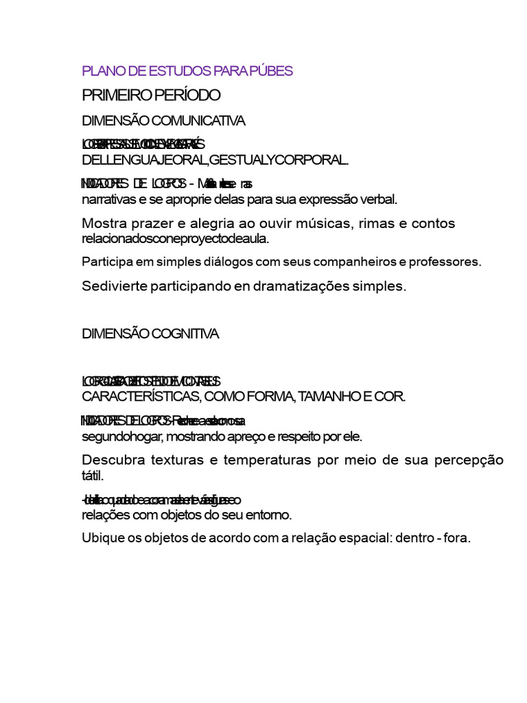 Plano de Estudos para Crianças | PDF | Conceitos psicológicos