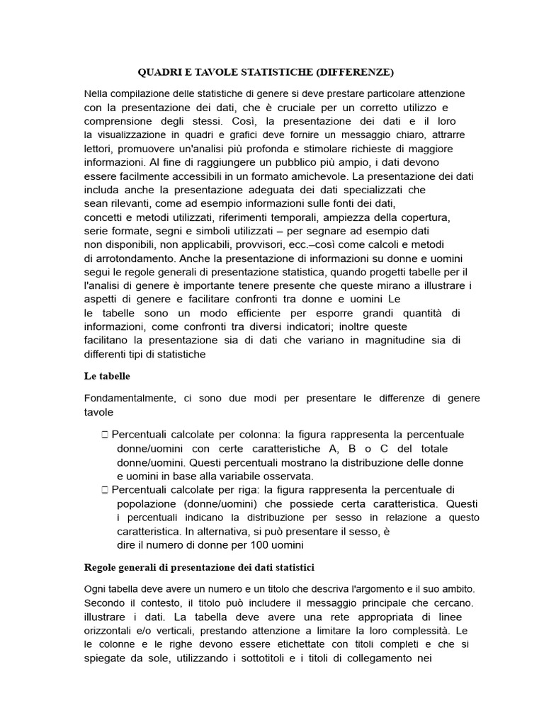 Tabelle e Grafici Statistici | PDF