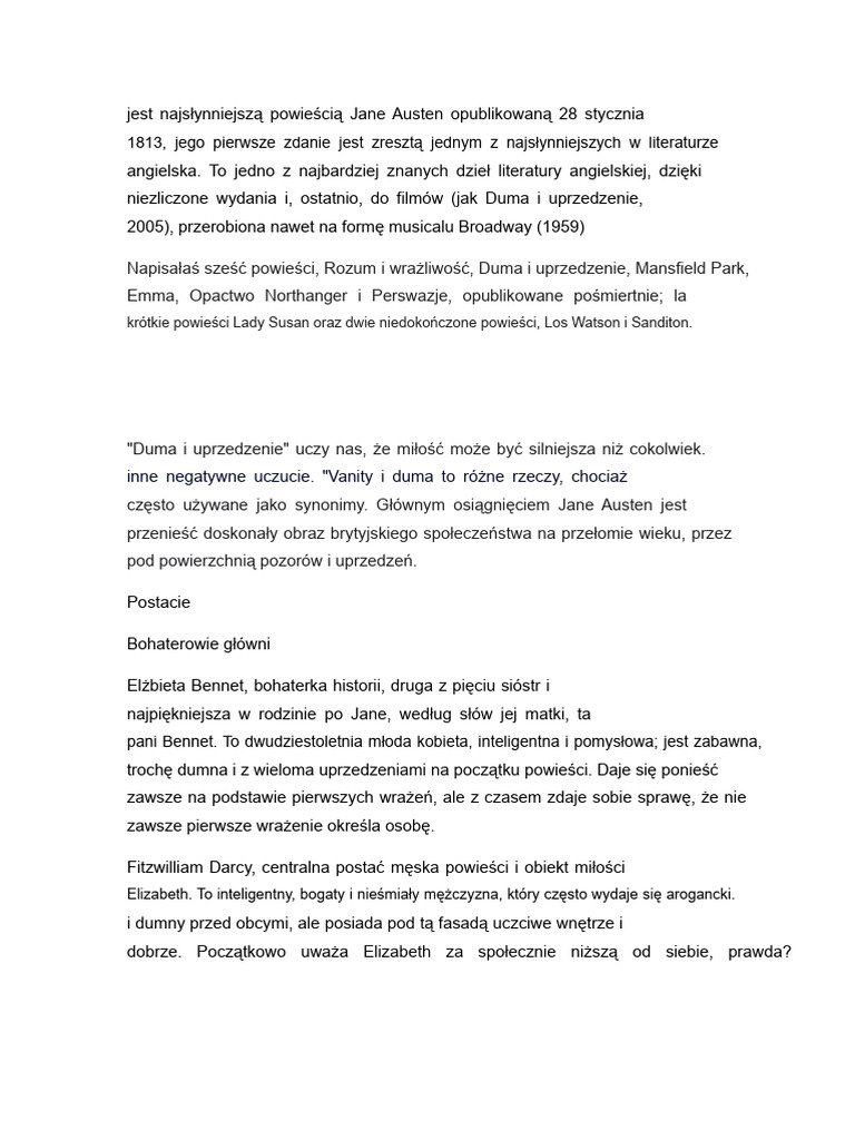 Duma I Uprzedzenie | PDF