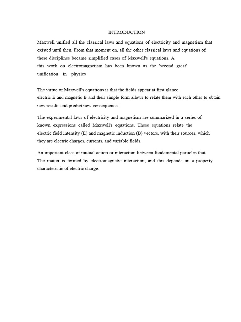 INTRODUCTION maxwell | PDF | Field (Physics) | Magnetic Field