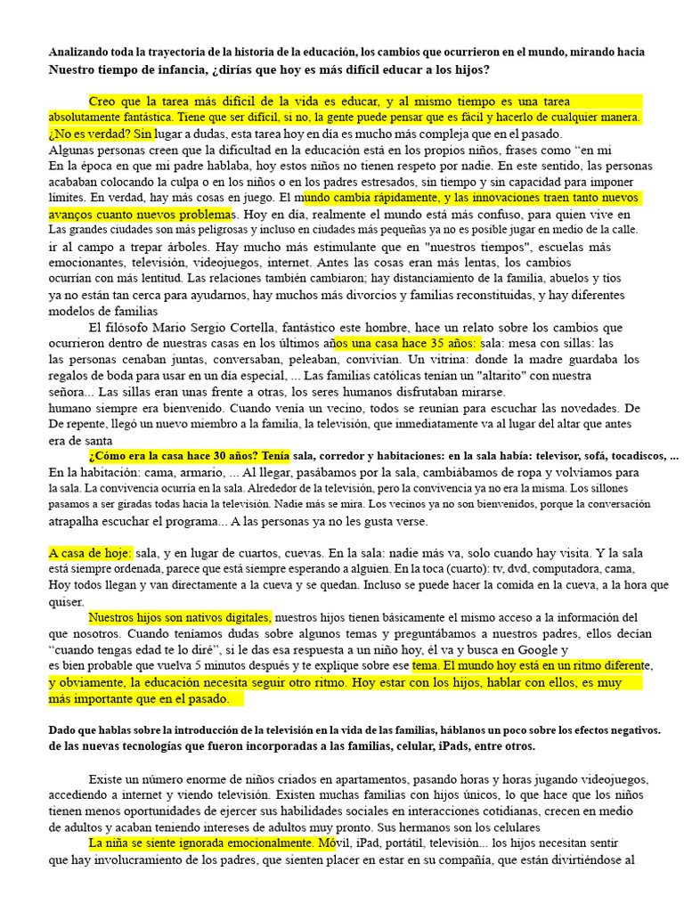 Desafíos actuales en la educación infantil | PDF | Amor | Las emociones