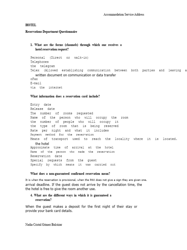 Hotel Reservation Process Guide | PDF | Computing