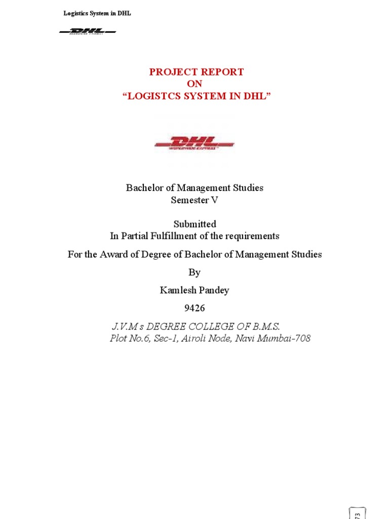 DHL Logistics System Overview | PDF | Logistics | Supply Chain Management