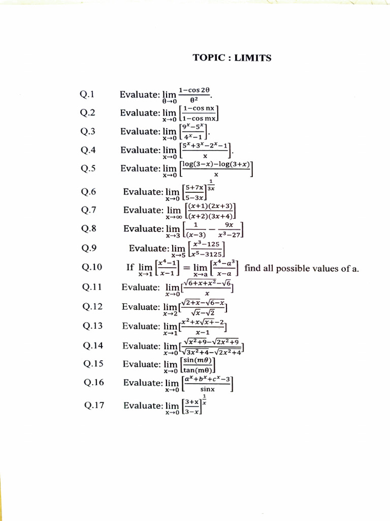 Limits | PDF