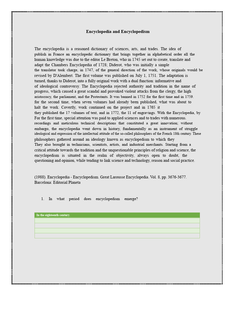 History of the Encyclopedia and Encyclopedism | PDF | Encyclopedias