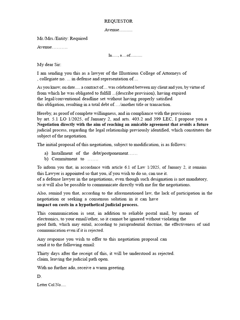direct negotiation MASC form | PDF
