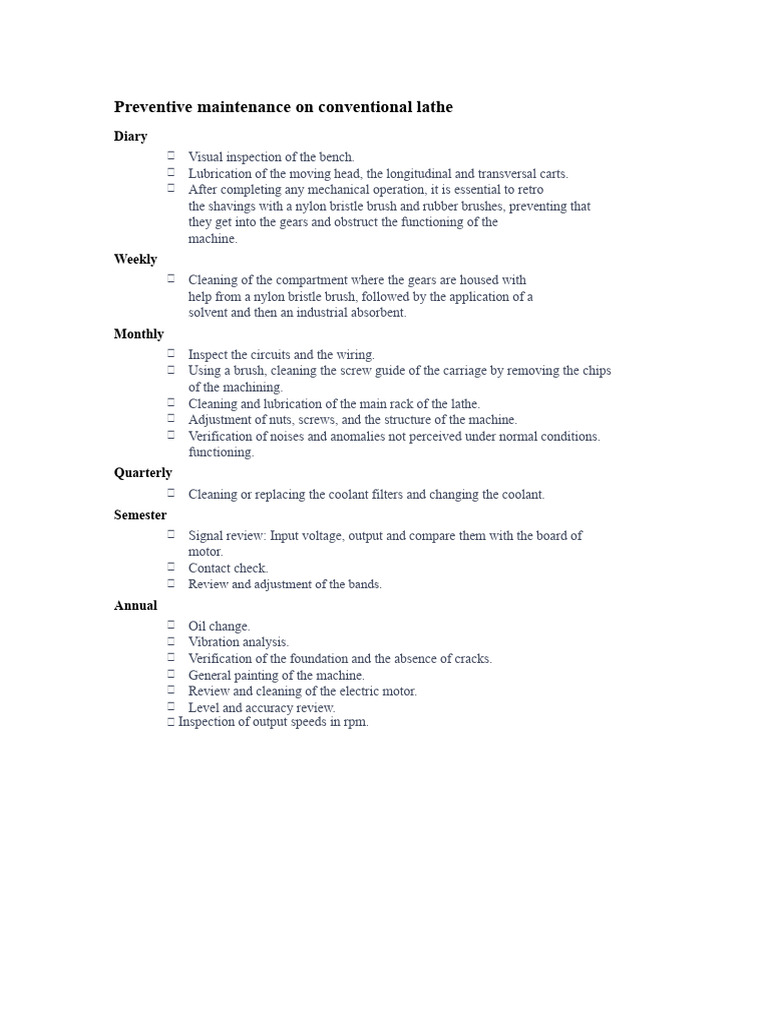 Conventional Lathe Failures | PDF | Bearing (Mechanical) | Electric Motor