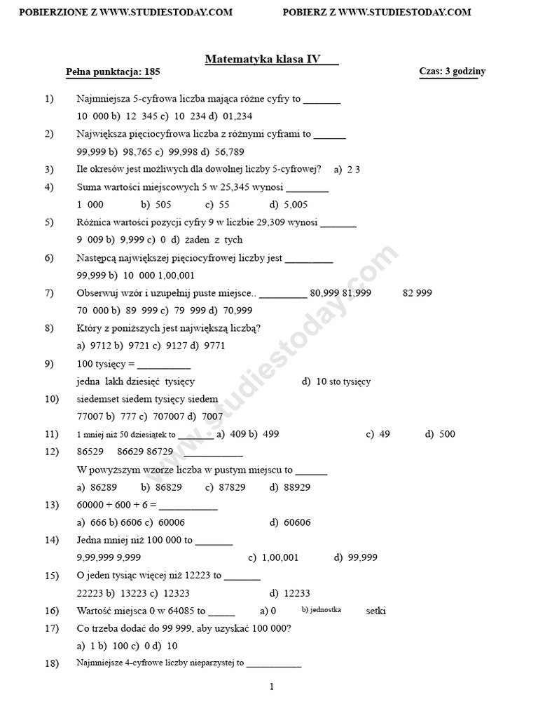 Matematyka RAM | PDF