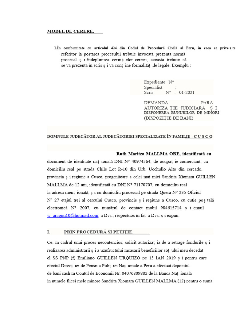 Model de Cerere | PDF