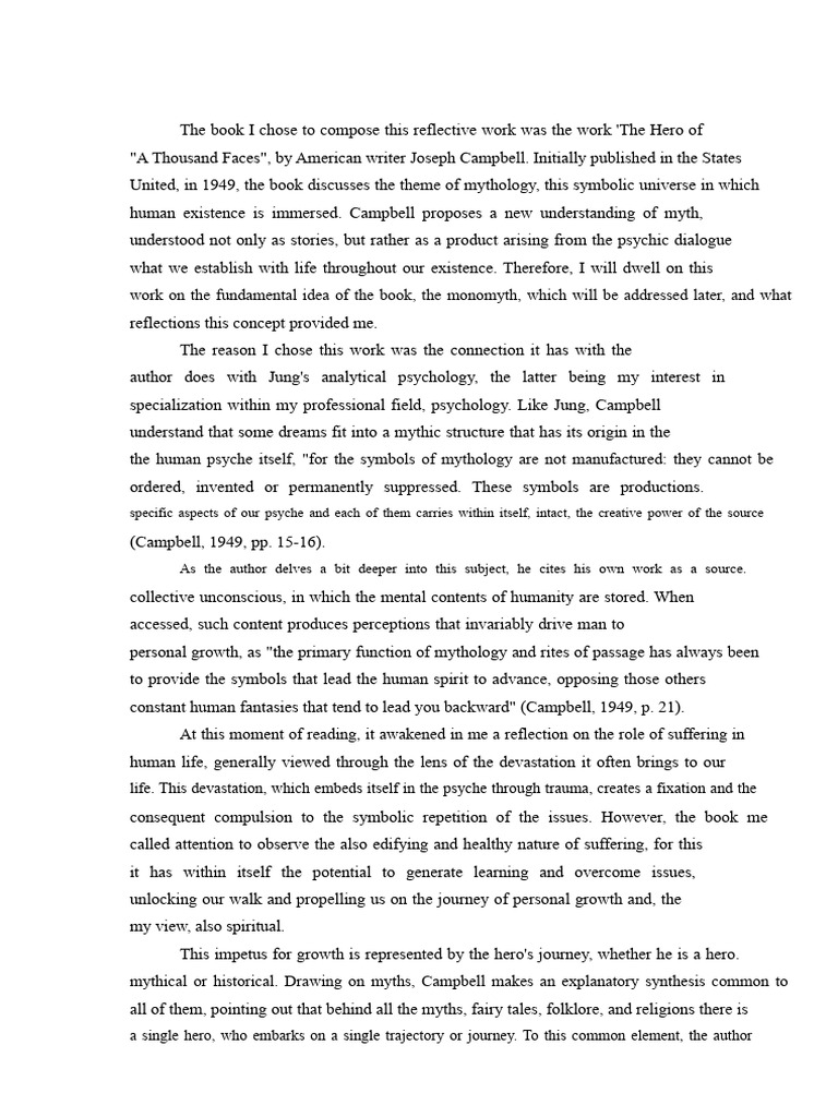 Reflections on Campbell's Monomyth | PDF