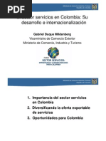 IMPORTANCIA DEL SECTOR SERVICIOS EN COLOMBIA