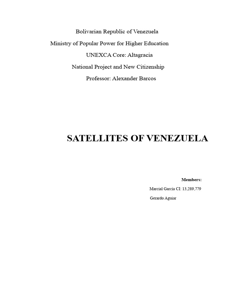Venezuela's Satellite Program Overview | PDF | Satellite Television ...
