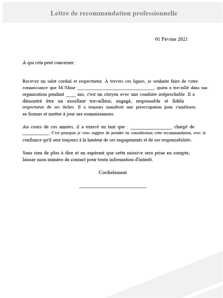 lettre-de-recommandation-professionnelle-pdf