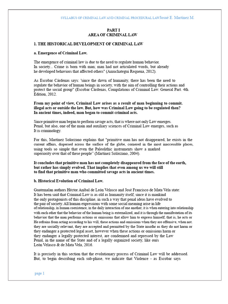 Syllabus of Criminal Law and Criminal Procedure Law | PDF | Crimes ...