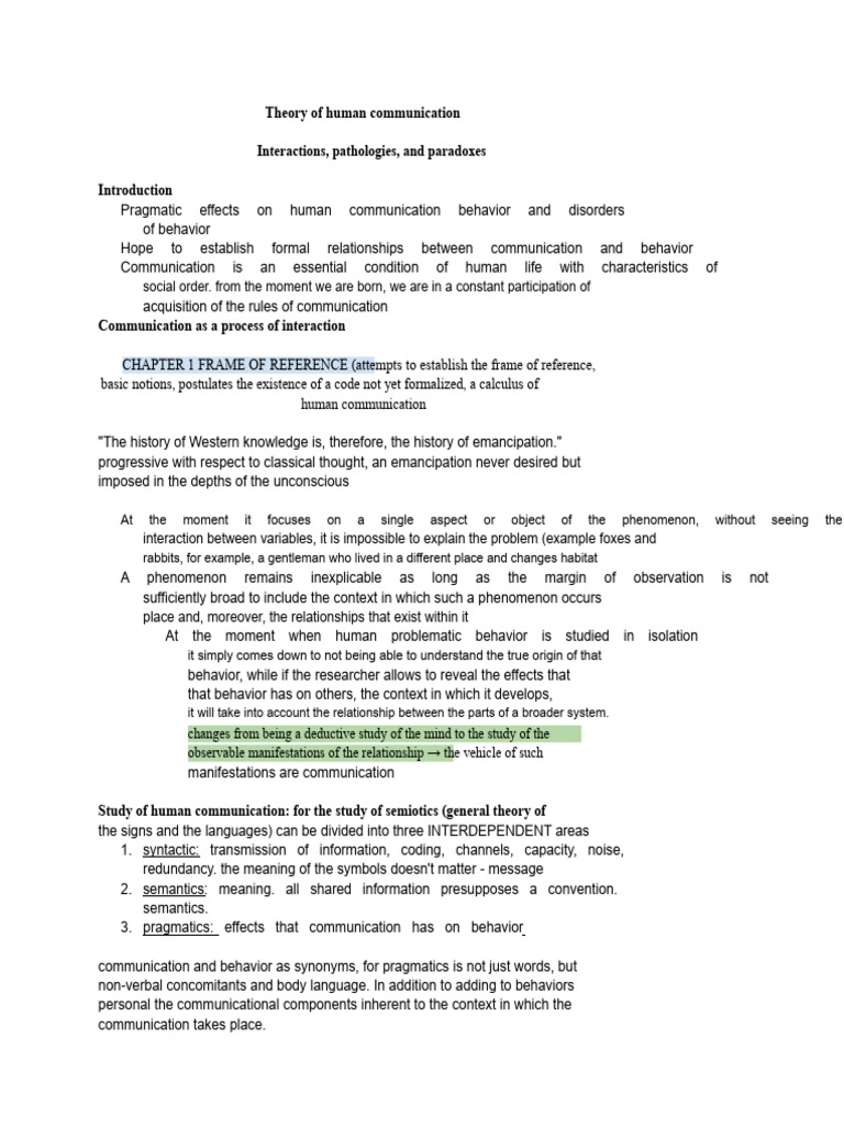 Human Communication Theory Explained | PDF | System | Communication