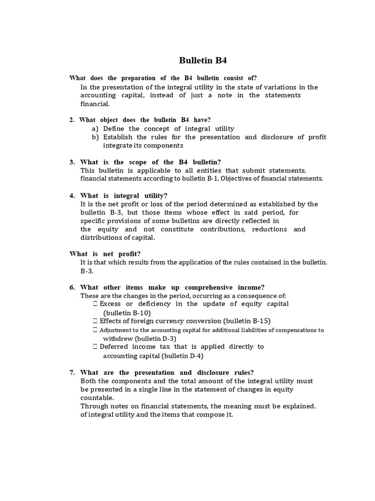 Bulletin b4 | PDF