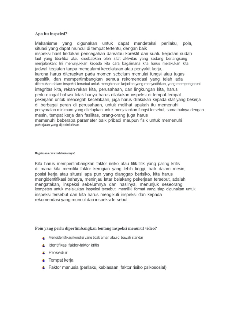 Apa itu inspeksi | PDF