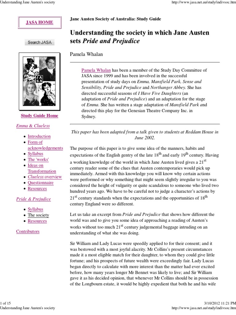 Essay On Pride And Prejudice Feminism