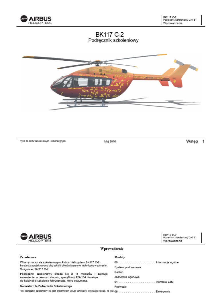 BK117C2 B1 ED2REV4 Wprowadzenie 14.06.2016 e | PDF