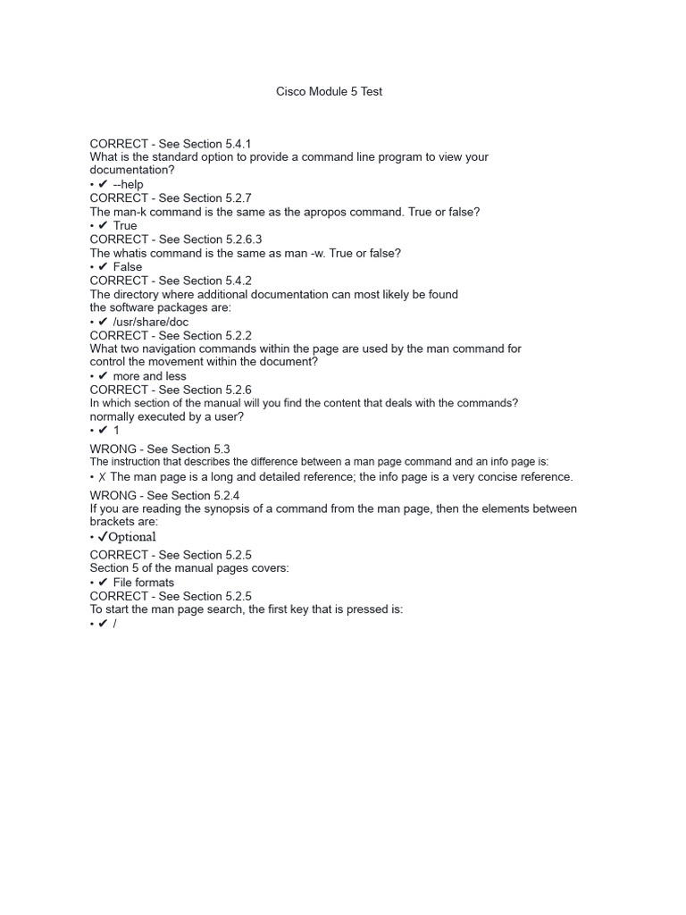 Cisco Test Module 5 | PDF