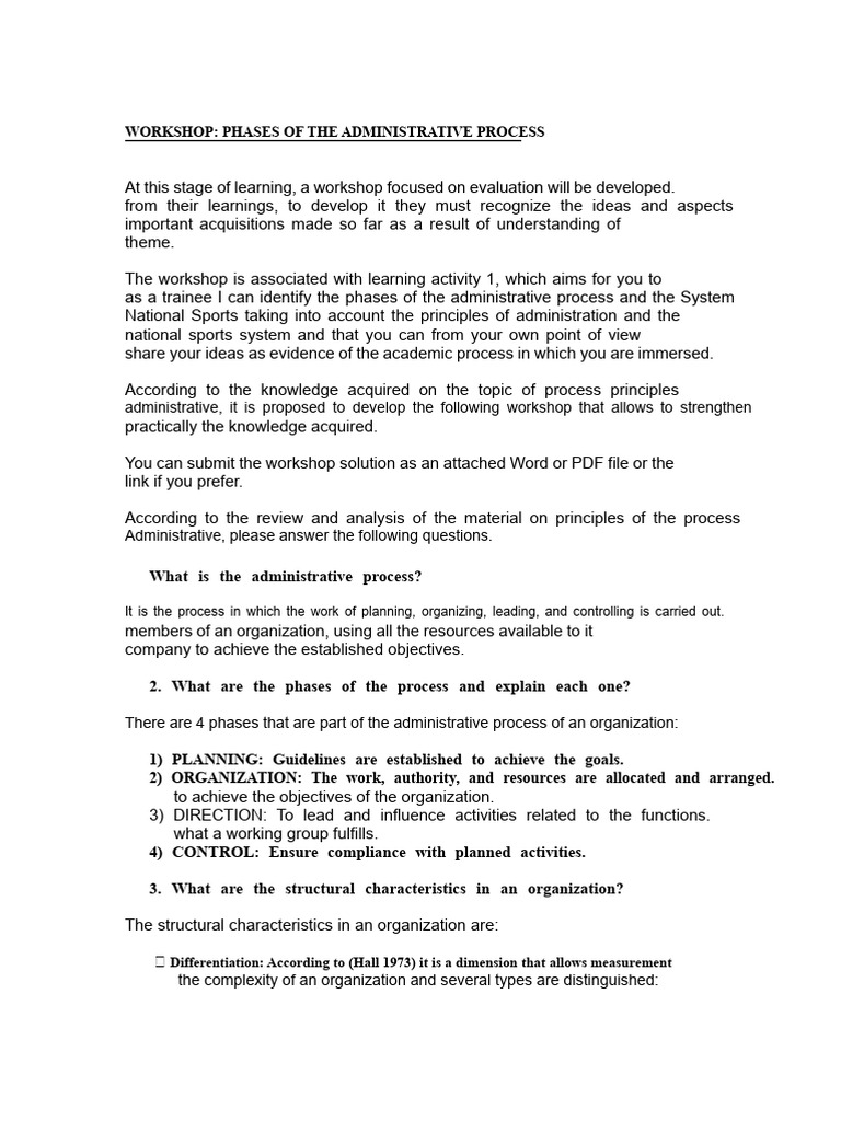 Phases of the Administrative Process | PDF | Knowledge | Planning