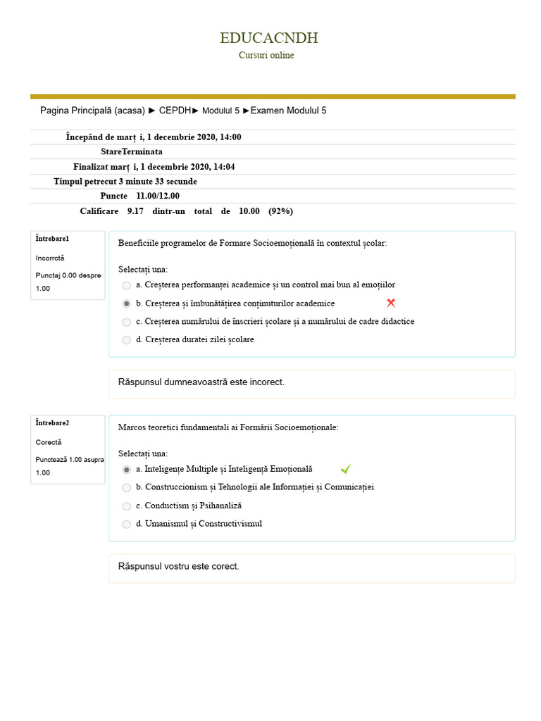 Examen Modulul 5 Conviețuirea Școlară | PDF