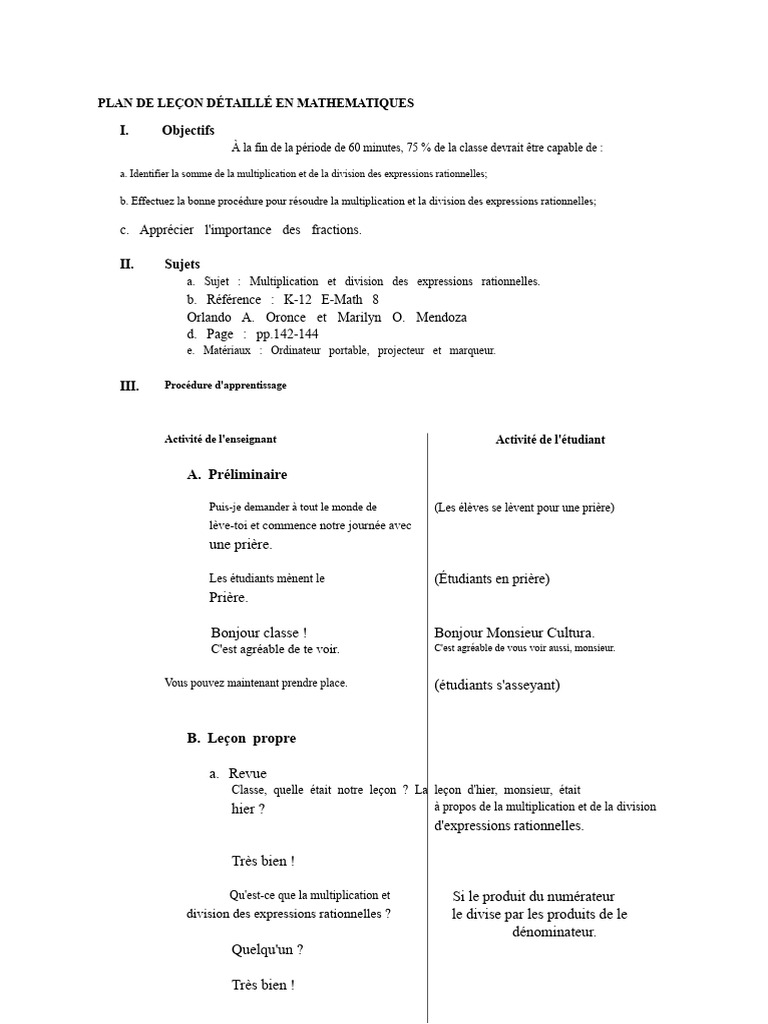 Leçon sur les expressions rationnelles | PDF | Multiplication ...