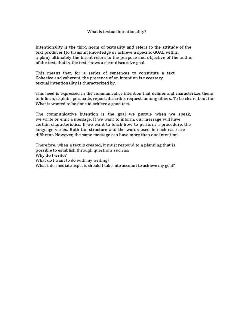Understanding Communicative Intention | PDF