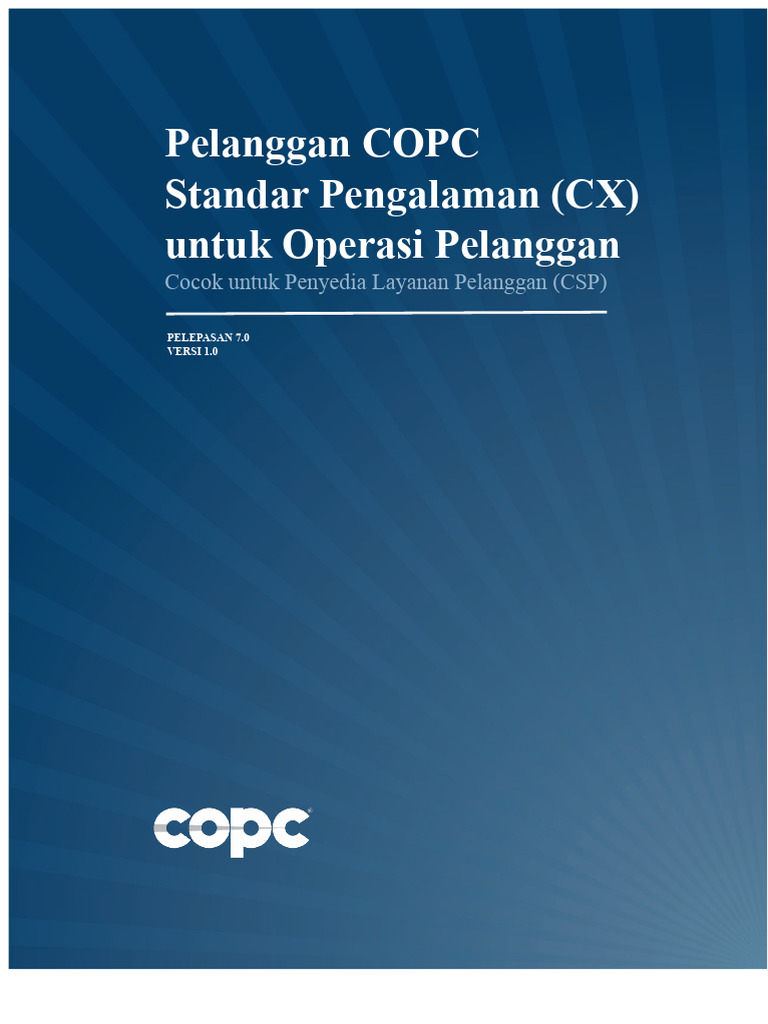 Standar COPC CX untuk Layanan Pelanggan | PDF