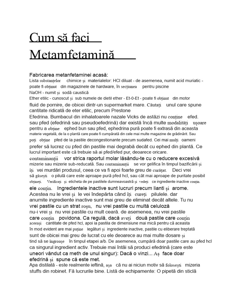 Make Methamphetamine PDF | PDF