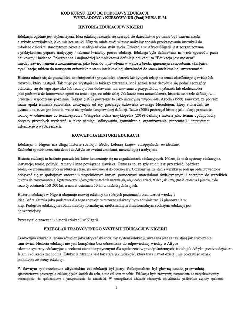 Edu 101 | PDF