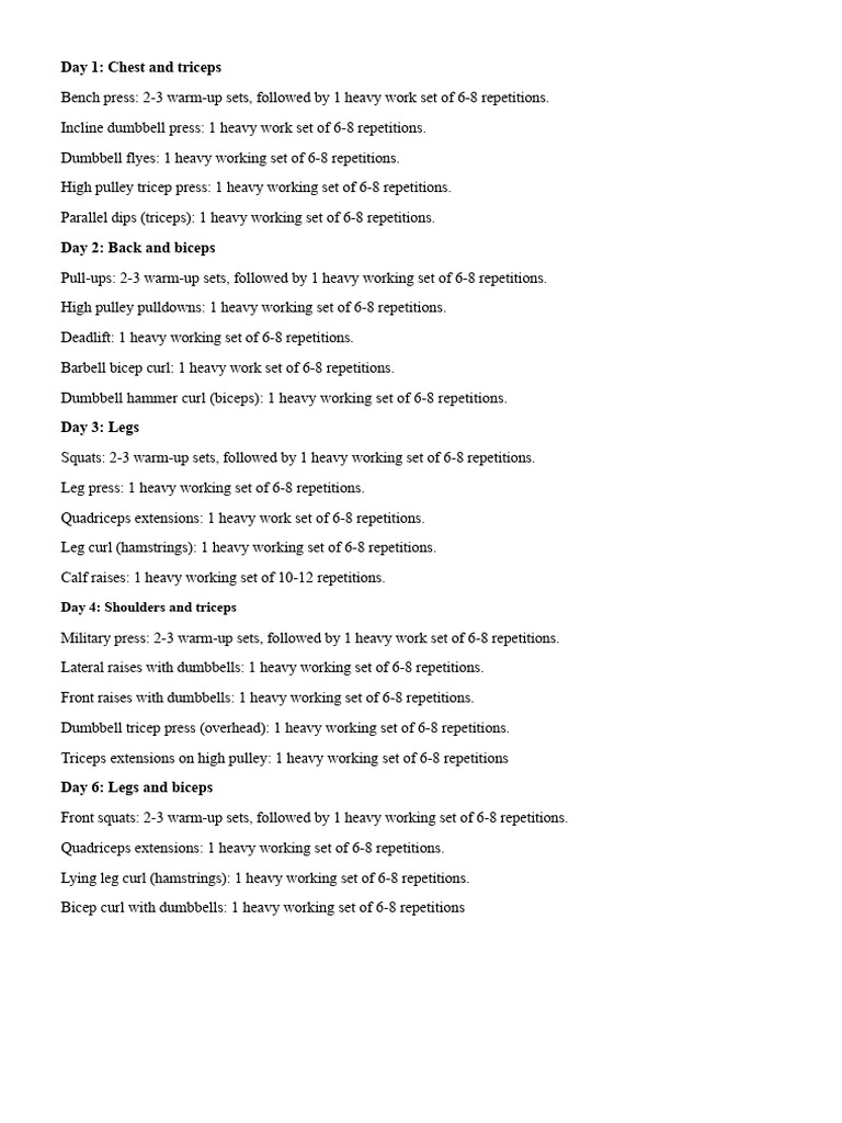 Routine (Heavy Duty-Mentzser) | PDF