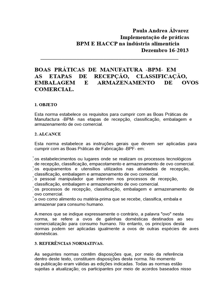 Bpmhhuevospalita | PDF | Desperdício | Armazém