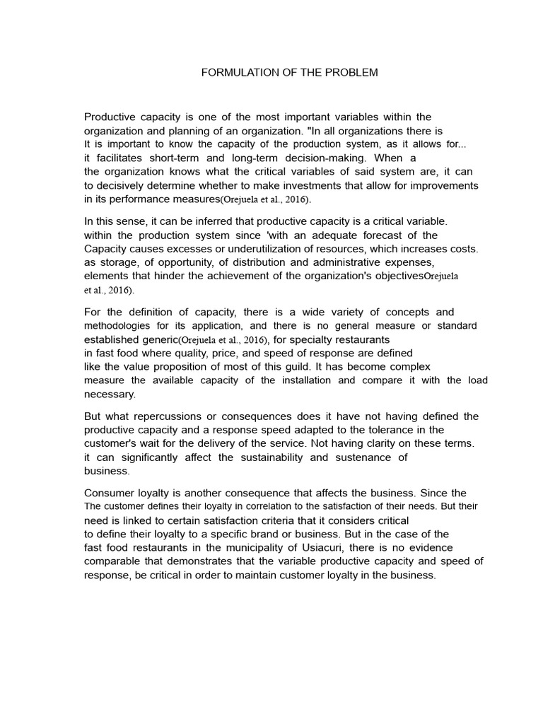 Boosting Fast Food Capacity in Usiacurí | PDF | Methodology | Strategic ...